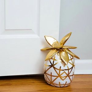Frank & Lulu Pineapple Door Stopper/Bookend/Decor NWT**